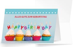 Grußkarte Geburtstag »Happy Muffins«
